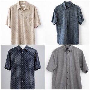 SET OF 4 Multiple Patterned Short Sleeve Shirts